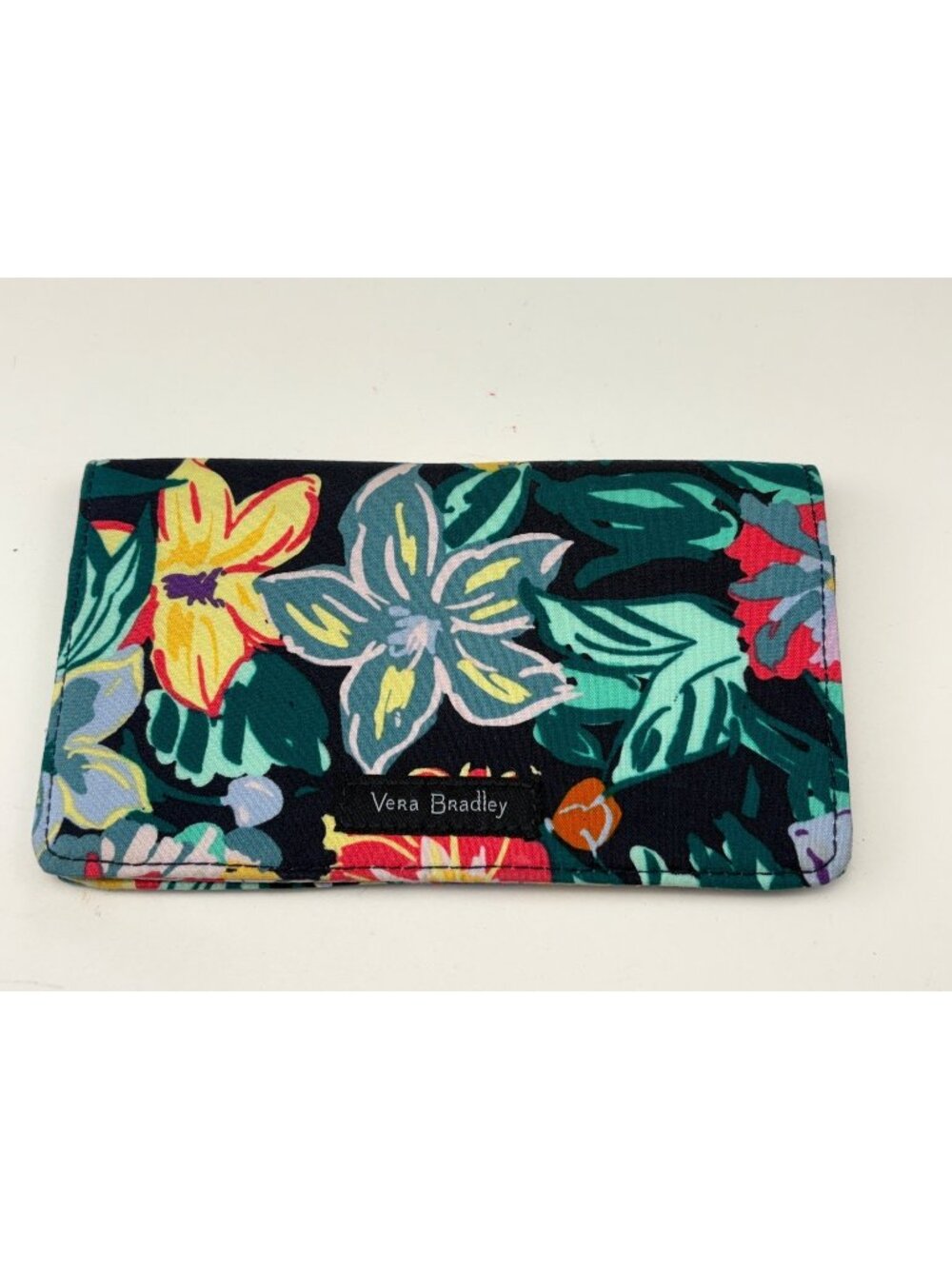 Vera Bradley Happy Blooms Checkbook Cover Vibrant Multicolor Lightweight Case